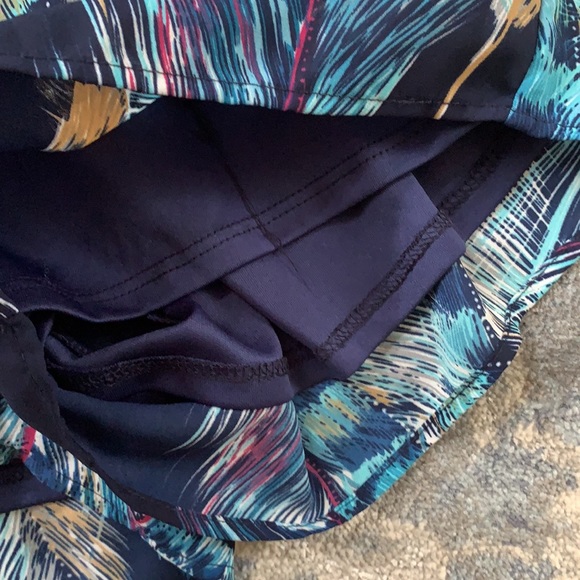 Fall feather print long sleeve blue romper S 4 6 - Picture 6 of 8